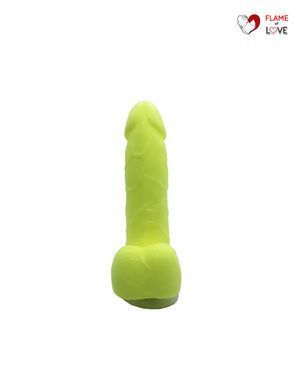 Мило у формі пеніса Чистий Кайф Yellow size S, крафтове мило-член, натуральне