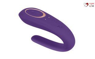 Вібратор для пар Satisfyer Double Classic Violet з одним моторчиком