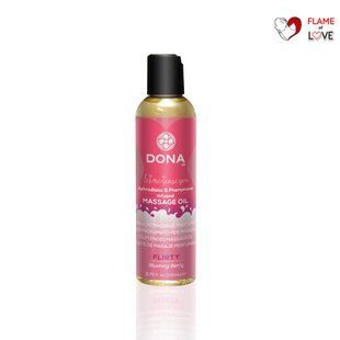 Масажне масло DONA Massage Oil FLIRTY - BLUSHING BERRY (110 мл), One Size