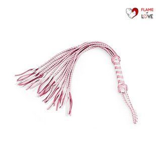 Флогер Liebe Seele White & Pink Leather Whip