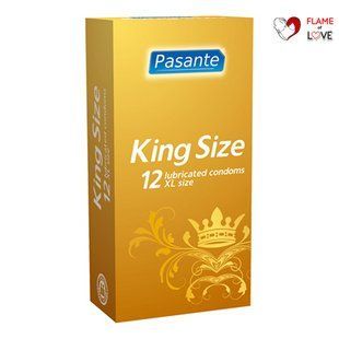 Презервативи великого розміру Pasante King Size латексні (ціна за упаковку, 12 шт.)