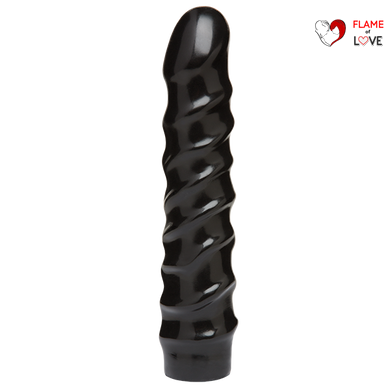 Дилдо Doc Johnson CodeBlack - 8 Inch Raging Vac-U-Lock із стимулювальним рельєфом, діаметр 3,8 см