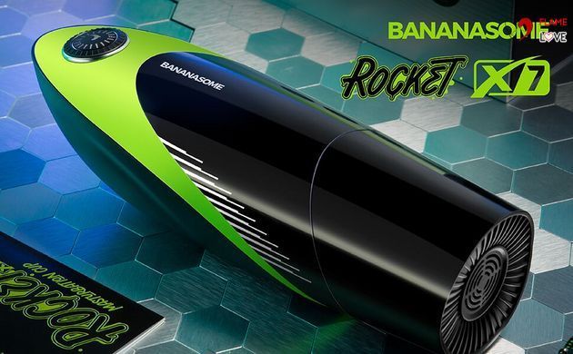 Смарт-мастурбатор BANANASOME ROCKET X7, вібрації, стискання, імітація фрикцій, підігрів