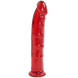 Фалоімітатор Doc Johnson Jelly Jewels Dong & Suction Cup Red, діаметр 3,6 см, антибактеріальний ПВХ - 1