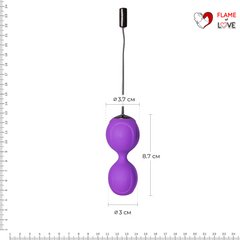 Вагінальні кульки з вібрацією Adrien Lastic Kegel Vibe Purple, діаметр 3,7 см