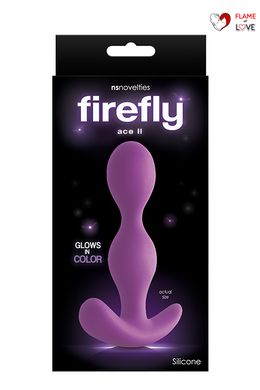 Анальна пробка гантелеподібної форми фіолетова FIREFLY ACE II PURPLE
