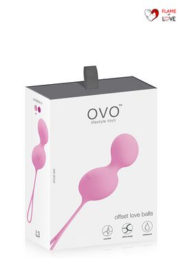 Вагінальні кульки OVO L3 LOVE BALL, PINK, Рожевий