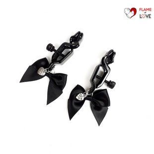 Затискач для сосків Art of Sex - Nipple clamps Black Bow