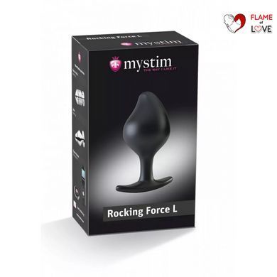Анальна пробка для електростимуляції Mystim, силіконова, чорна, 10.5 х 4.7 см
