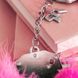 Наручники металеві Adrien Lastic Handcuffs Pink з рожевою пухнастою обробкою - 2