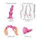 Насадка для страпона Strap-On-Me Dildo Plug Beads Framboise Metallic XL - 3