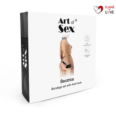 Бондажний набір із металевим анальним гаком №3 Art of Sex Beatrice Bondage set with anal hook №3