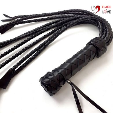 Флогер Кішка, 9 плетених хвостів по 50 см, колір чорний