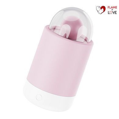 Вібратор-цукерка на паличці KISSTOY Pink Pop, зарядний кейс-нічник, 10 режимів вібрації