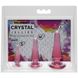 Набір анальних пробок Doc Johnson Crystal Jellies - Pink, макс. діаметр 2см - 3 см - 4 см - 2