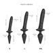 Анальна пробка з дилдо 2в1 Strap-On-Me SWITCH PLUG-IN REALISTIC DILDO Black XXL, діаметр 5,2/3,9 см - 4
