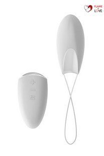 Віброяйце OVO R1 REMOTE, WHITE / CHROME, Білий, One Size