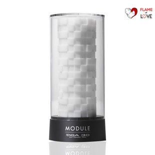 Мастурбатор Tenga 3D Module, дуже ніжний, з антибактеріального еластомеру зі сріблом