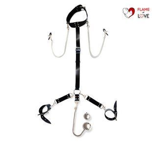 Бондажний набір з металевим анальним гаком Art of Sex Beatrice Bondage set with anal hook №&thinsp;4