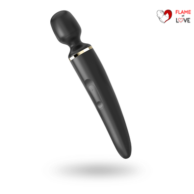 Вібромасажер Satisfyer Wand-er Woman (Black/Gold), водонепроникний, потужний, розмір XXL