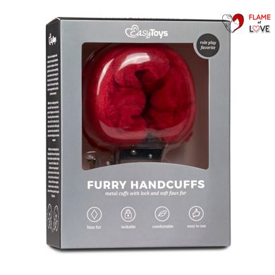Наручники EASYTOYS Furry Handcuffs-Red