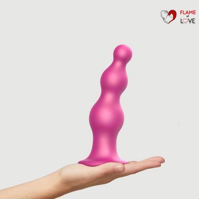 Насадка для страпона Strap-On-Me Dildo Plug Beads Framboise Metallic XXL