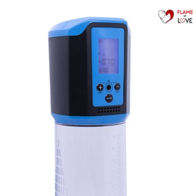 Автоматична вакуумна помпа Men Powerup Passion Pump Blue, LED-табло, перезаряджувана, 8 режимів