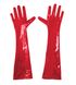 Глянсові вінілові рукавички Art of Sex - Lora, розмір S, колір Червоний - 4