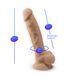 Фалоімітатор з вібрацією SilexD Vetus Vibro Flesh (MODEL 1 size 8in) + LRS, двошаровий, діам. 4,2 см - 6