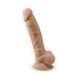 Фалоімітатор з вібрацією SilexD Vetus Vibro Flesh (MODEL 1 size 8in) + LRS, двошаровий, діам. 4,2 см - 2