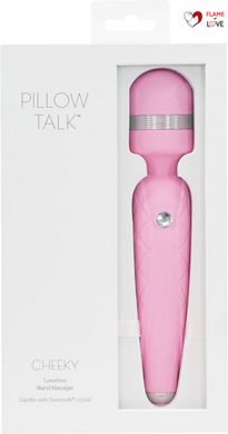 Розкішний вібромасажер PILLOW TALK - Cheeky Pink з кристалом Swarovsky, плавне підвищення потужності