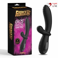 Вібратор кролик з електростимуляцією Chisa Fierce Euphoria Eros'electro Sword 