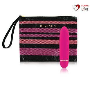 Вібропуля RIANNE S &ndash; Classique Vibe міні-вібратор на 7 режимів, чохол-косметичка French Rose
