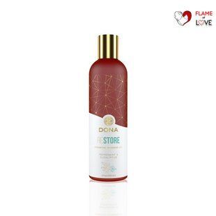 Натуральне масажне масло DONA Restore - Peppermint & Eucalyptus (120 мл) з ефірними маслами, One Size