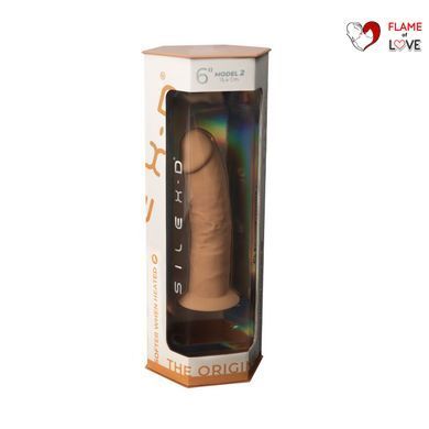 Фалоімітатор SilexD Robby Caramel (MODEL 2 size 6in), двошаровий, силікон + Silexpan, діаметр 3,5см