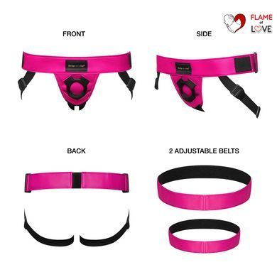 Труси для страпона Strap-On-Me Leatherette Harness Curious Fuchsia