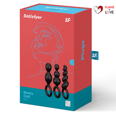 Набір анальних пробок Satisfyer Plugs колір: чорний Satisfyer (Німеччина)