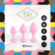 Набір силіконових анальних пробок FeelzToys - Bibi Butt Plug Set 3 pcs Pink - 3