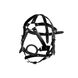 Кляп-маска з силіконовим кільцем Art of Sex - Tamer, Натуральна шкіра, колір Чорний - 2