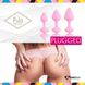 Набір силіконових анальних пробок FeelzToys - Bibi Butt Plug Set 3 pcs Pink - 5