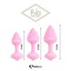 Набір силіконових анальних пробок FeelzToys - Bibi Butt Plug Set 3 pcs Pink - 2