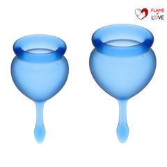 Менструальна чаша набір Feel Good колір: синій Satisfyer (Німеччина)