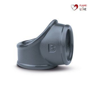 Ерекційне кільце Boners Cocksling на член на мошонку, сіре