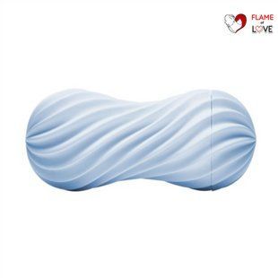 Мастурбатор Tenga FLEX Bubbly Blue зі змінною інтенсивністю, можна скручувати, вакуум