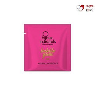 Пробник розігрівальої олії Bijoux Indiscrets Light my Fire &ndash; Strawberry Bubblegum