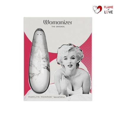 Вакуумний стимулятор клітора Womanizer Marilyn Monroe White Marble
