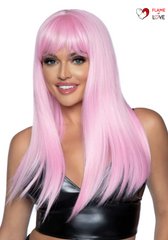 Довга рожева перука Leg Avenue Long straight bang wig, гладенька, 61 см