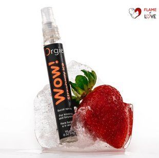 Спрей для орального сексу Orgie "WOW" Strawberry Ice з ментолом та смаком полуниці, 10 мл