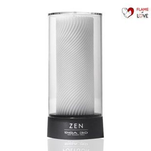 Мастурбатор Tenga 3D Zen, дуже ніжний, з антибактеріального еластомеру зі сріблом