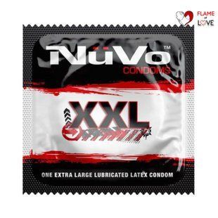 Презерватив із латексу преміум-класу Nuvo Condoms Large великого розміру (ціна за 1 шт.)